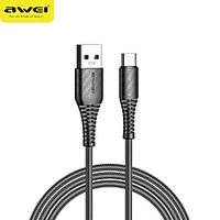 AWEI USB C Cable 1.0m(3Ft) 5A Quick Charge 1/3 Pack Data Line Nylon Data Cable For Samsung S21 S20 S10 A Series Huawei Mate 40 30 Pro P40 P30 Xiaomi Redmi K40 K30 Oneplus 9 8 7 miniinthebox - thumbnail