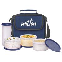 Milton New Meal Combi Lunch Box 3 Containers and 1 Tumbler - Blue MT_MCOS4_BU