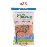 Just Organic Masoor Dhal 500gm Pack of 36