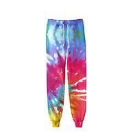 Men's Fashion Streetwear Jogger Sweatpants Trousers Elastic Drawstring Design Print Pants Casual Daily Micro-elastic Graphic Tie Dye Breathable Soft Mid Waist Blue Purple Pink Orange Yellow S M L XL Lightinthebox - thumbnail