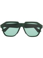 Bottega Veneta Eyewear geometric aviator-frame sunglasses - Green