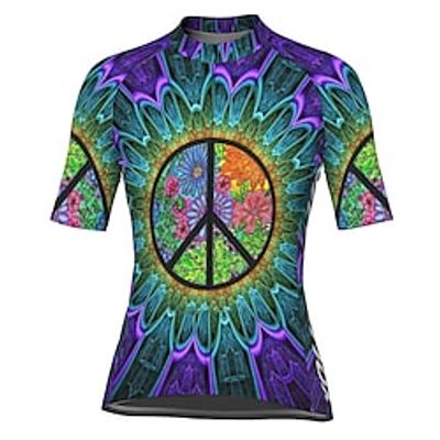 21Grams Women's Short Sleeve Cycling Jersey Graphic Bike Top Mountain Bike MTB Road Bike Cycling Green Spandex Polyester Breathable Quick Dry Moisture Wicking Sports Clothing Apparel / Athleisure miniinthebox