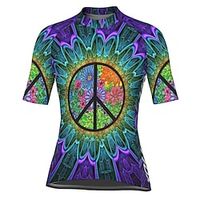 21Grams Women's Short Sleeve Cycling Jersey Graphic Bike Top Mountain Bike MTB Road Bike Cycling Green Spandex Polyester Breathable Quick Dry Moisture Wicking Sports Clothing Apparel / Athleisure miniinthebox - thumbnail