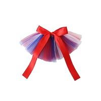 4th July Pet Costume Independence Day Dog Costume Accessories USA Flag Bowtie Collar American Red Blue and White Mesh Tutu and Bowtie Headband for Dogs Lightinthebox - thumbnail