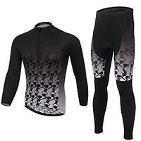 21Grams Long Sleeve Cycling Jersey with Tights Spandex Black Gradient Skull Bike Quick Dry Moisture Wicking Sports Gradient Mountain Bike MTB Road Bike Cycling Clothing Apparel  Stretchy  Athletic Lightinthebox - thumbnail