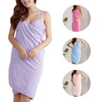 Women Summer Beach Soft Sexy Bath Towel Wear Deep V Spa BathRobe Skirt