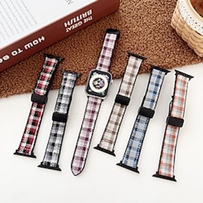 Sport Band Compatible with Apple Watch band 38mm 40mm 41mm 42mm 44mm 45mm 49mm Magnetic Clasp Adjustable Silicone Canvas Strap Replacement Wristband for iwatch Ultra 2 Series 9 8 7 SE 6 5 4 3 2 1 miniinthebox