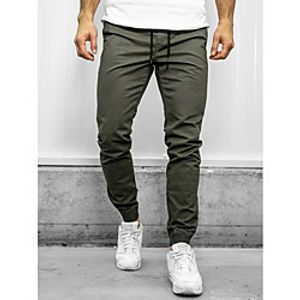 Men's Simple Jogger Pants Chinos Sweatpants Trousers Pants Solid Color ArmyGreen Gray Black Dark Gray Navy Blue Lightinthebox