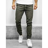 Men's Simple Jogger Pants Chinos Sweatpants Trousers Pants Solid Color ArmyGreen Gray Black Dark Gray Navy Blue Lightinthebox - thumbnail