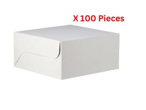 Hotpack White Cake Box 100 Pieces - CB2525W