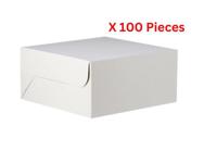 Hotpack White Cake Box 100 Pieces - CB2525W