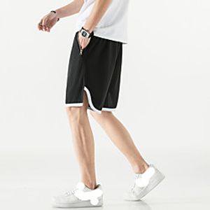 Men's Running Shorts Street Shorts Drawstring Beach Volleyball Beach Workout Jogging Breathable Normal Sport White Black Red Grey  Athleisure Lightinthebox
