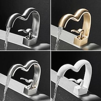 Bathroom Sink Faucet - Waterfall Electroplated Centerset Single Handle One HoleBath Taps miniinthebox