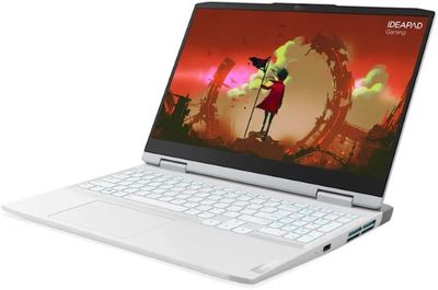 Lenovo IdeaPad Gaming 3 15ARH7 Gaming (2022) Laptop, AMD Ryzen 7-6800H, 15.6inch FHD, 512GB SSD, 16GB RAM, 4GB NVIDIA GeForce RTX 3050 Graphics, Windows 11 Home, English & Arabic Keyboard, White - 82SB00DVAX