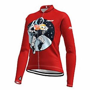 21Grams Women's Long Sleeve Cycling Jersey Spandex Red Galaxy Bike Top Mountain Bike MTB Road Bike Cycling Quick Dry Moisture Wicking Sports Clothing Apparel / Stretchy / Athleisure miniinthebox