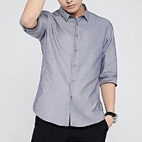men long-sleeved shirt classic business casual shirts Lightinthebox - thumbnail
