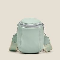 Women's Crossbody Bag PU Leather Zipper Solid Color Daily Going out Green Black Gray Pink Lightinthebox - thumbnail