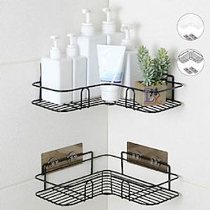 Bathroom Shelf Shower Shampoo Soap Organizer Triangle Cosmetic Punch Free Adhesive Wall Mounts Storage Rack for Kitchen Toilet miniinthebox