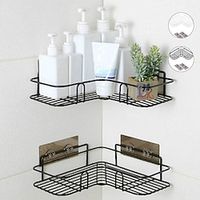 Bathroom Shelf Shower Shampoo Soap Organizer Triangle Cosmetic Punch Free Adhesive Wall Mounts Storage Rack for Kitchen Toilet miniinthebox - thumbnail