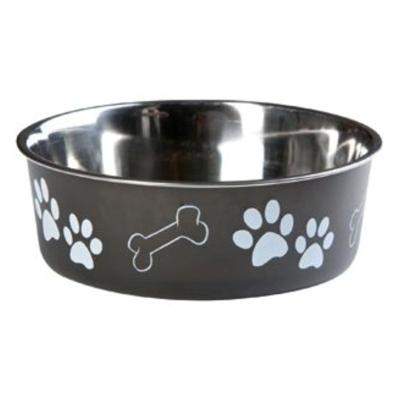 Flamingo Bella Kena Dog Bowl Black - 23Cm