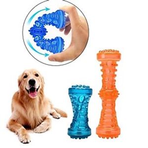 TPR Large Dog Bone Rubber Pet Toy Sound Strong Bite-Resistant Pets Teethbrush Toys Train Teeth Clean Chewing Perros Accessories Lightinthebox