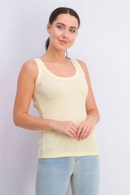 Womens Plain Tank Top  Yellow