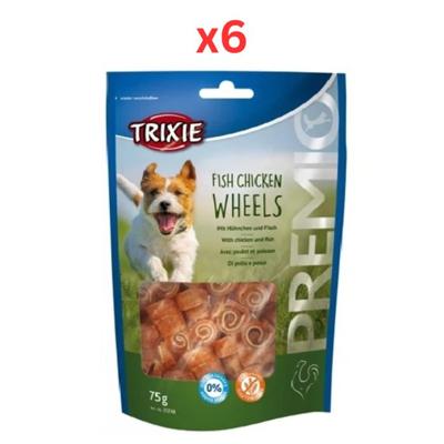 Trixie Premio Fish Chicken Wheels Dog Treats 75G (Pack of 6)