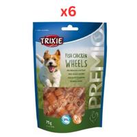 Trixie Premio Fish Chicken Wheels Dog Treats 75G (Pack of 6)