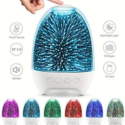 Wireless Night Light Wireless Speaker Touch Control Bedside Table Lamp 7-Color LED Portable Wireless Speakers Rechargeable Table Lamp Gift For Adult Teens Kids Boys And Girls Lightinthebox