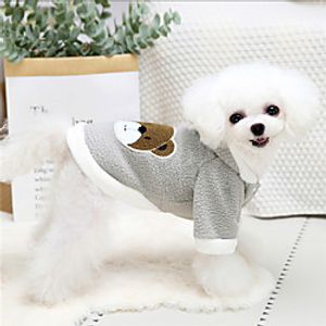 Dog Cat Sweatshirt Stripes Solid Colored Stripes Dailywear Casual / Daily Dog Clothes Puppy Clothes Dog Outfits Warm Blue Costume for Girl and Boy Dog Padded Fabric XXL miniinthebox