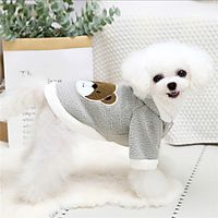 Dog Cat Sweatshirt Stripes Solid Colored Stripes Dailywear Casual / Daily Dog Clothes Puppy Clothes Dog Outfits Warm Blue Costume for Girl and Boy Dog Padded Fabric XXL miniinthebox - thumbnail