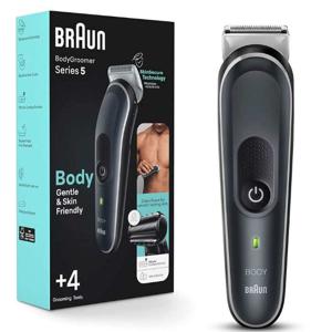 Braun Body Groomer Series 5, Full Body With SkinShield Technology, Gentle On Skin, Even In Sensitive Areas, Waterproof, 100Min Runtime, 4 Tools - BG 5360