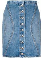 MARCELO BURLON COUNTY OF MILAN buttoned denim skirt - Blue