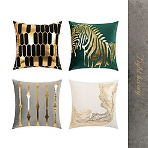 nordic bronzing throw pillow flannel sofa cushion cover light luxury model room soft pack bed pillow lumbar pillow wholesale customization miniinthebox