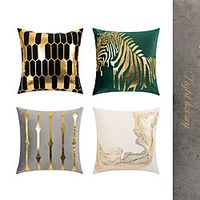 nordic bronzing throw pillow flannel sofa cushion cover light luxury model room soft pack bed pillow lumbar pillow wholesale customization miniinthebox - thumbnail