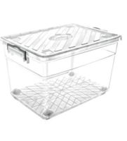 Family Storage Box, 55l Plastic Clear Container - RF10815