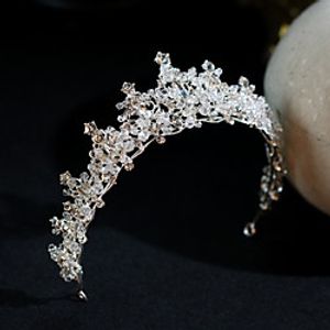 Women's Tiaras For Wedding Party Evening Prom Festival Artisan Alloy White 1pc miniinthebox