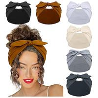 1PC Bow Headbands for Women 7Inch Extra Wide Head Bands for Women 's Hair Non Slip Headwraps Workout Turban Hair Accessories Lightinthebox