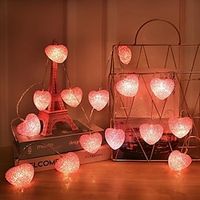 LED String Lights, Heart Shape Outdoor Decorative String Lights, Valentine's Day Party Birthday Wedding Decoration Pendant Lightinthebox - thumbnail