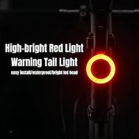 Bike Tail Light for Night Riding COB LED Safety Warning Light Suitable for Mountain Bike, Road Bike with 300mAh Rechargeable Battery Type-C Lightinthebox