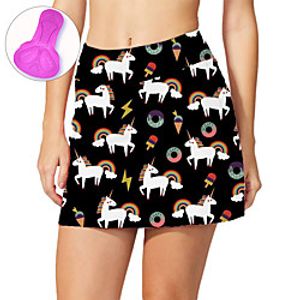 21Grams Women's Cycling Skirt Summer Spandex Bike Skirt Quick Dry Moisture Wicking Sports Rainbow Black Mountain Bike MTB Road Bike Cycling Clothing Apparel Bike Wear  Stretchy  Athleisure Lightinthebox