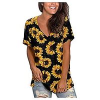 womens tops, vintage oversized t shirts teen girls casual short sleeve cute graphic tees shirts blouses top Lightinthebox - thumbnail