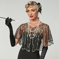 Retro Vintage Roaring 20s 1920s Party Costume Shawls The Great Gatsby Charleston Women's Sequins Christmas Event / Party Shawl Lightinthebox