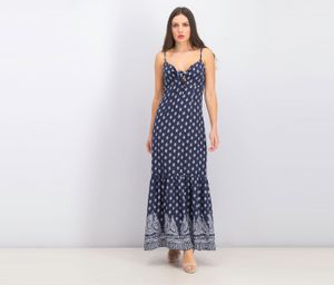 Womens Sleeveless Dress  Navy/White