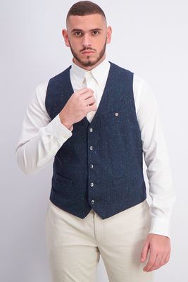 Mens Two Side Pockets Vest Teal Mens Two Side Pockets Vest Teal