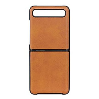 Case For Samsung Galaxy Z Flip Ultra-thin Back Cover Solid Colored Cow Pattern Leather / TPU Case For Samsung Galaxy Z Flip miniinthebox