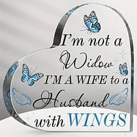 Transparent Acrylic Commemorative Gift Lost Motherfathersonhusband Commemorative Gift Blue Butterfly Gift A Letter From Heaven Remembrance Acrylic Decor For Home Lightinthebox