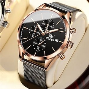 OLEVS Quartz Watch for Men Analog Quartz Oversize Stylish Waterproof Calendar Noctilucent Alloy Stainless Steel Creative Lightinthebox