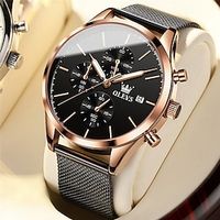 OLEVS Quartz Watch for Men Analog Quartz Oversize Stylish Waterproof Calendar Noctilucent Alloy Stainless Steel Creative Lightinthebox - thumbnail