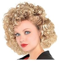 Sandy Olsson Greaser Wig Halloween Costume Accessory for Women Grease One Size Blonde miniinthebox